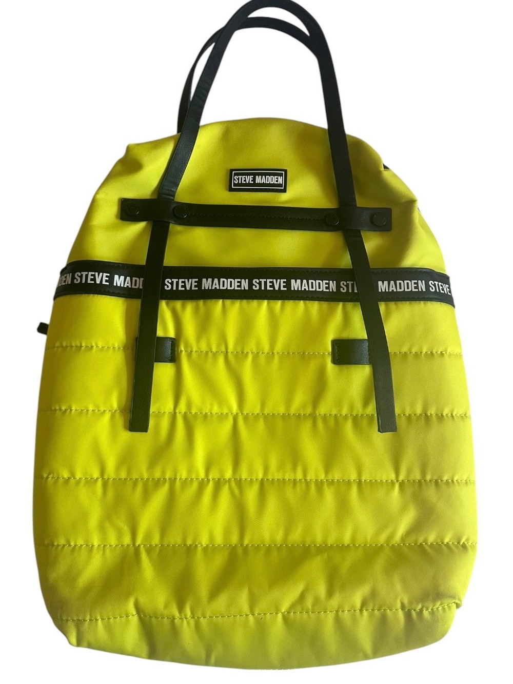 Steve Madden Yellow Quilted Tote Backpack